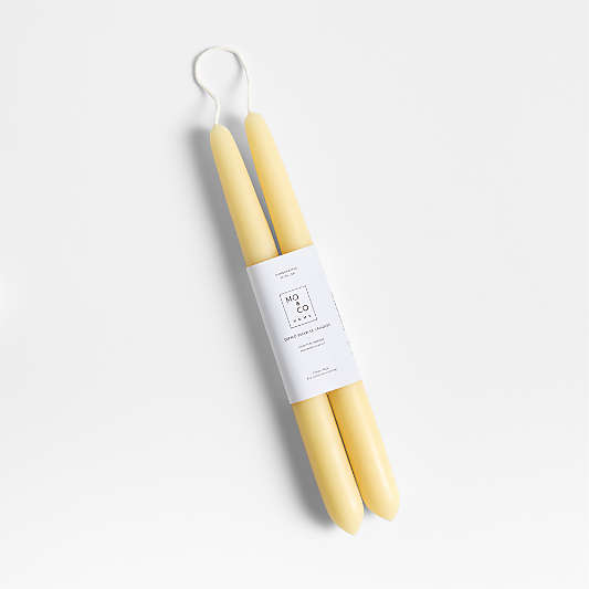 Natural Gold Beeswax Taper Candle, Set of 2