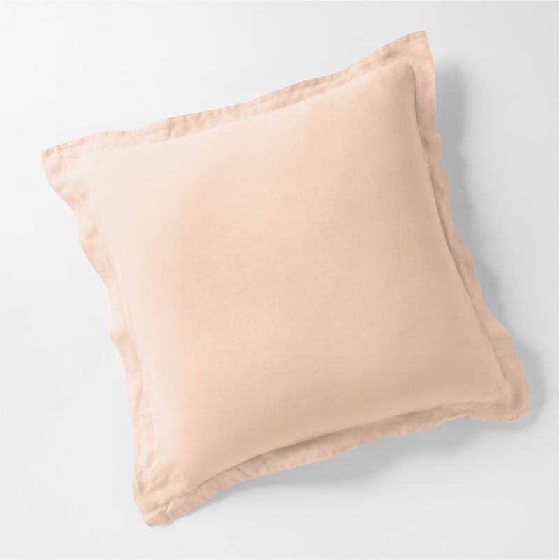 New Natural Hemp Elegant Pink Euro Bed Pillow Sham