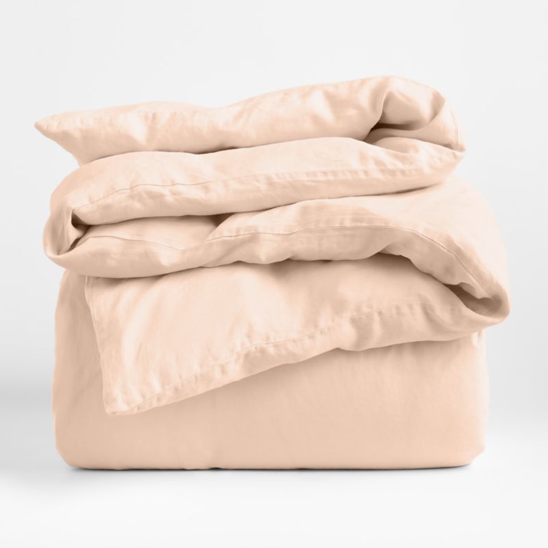 New Natural Hemp Elegant Pink Full/Queen Duvet Cover