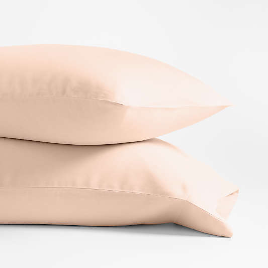 New Natural Hemp Elegant Pink King Pillowcases, Set of 2