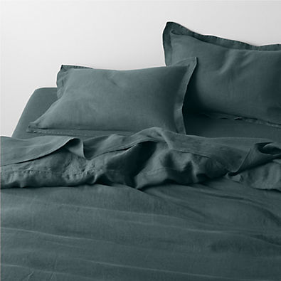 View Aire Natural Hemp Sea Green King Duvet Cover details