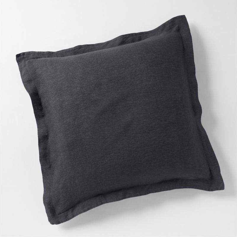 New Natural Hemp Midnight Navy Euro Bed Pillow Sham - image 0 of 6