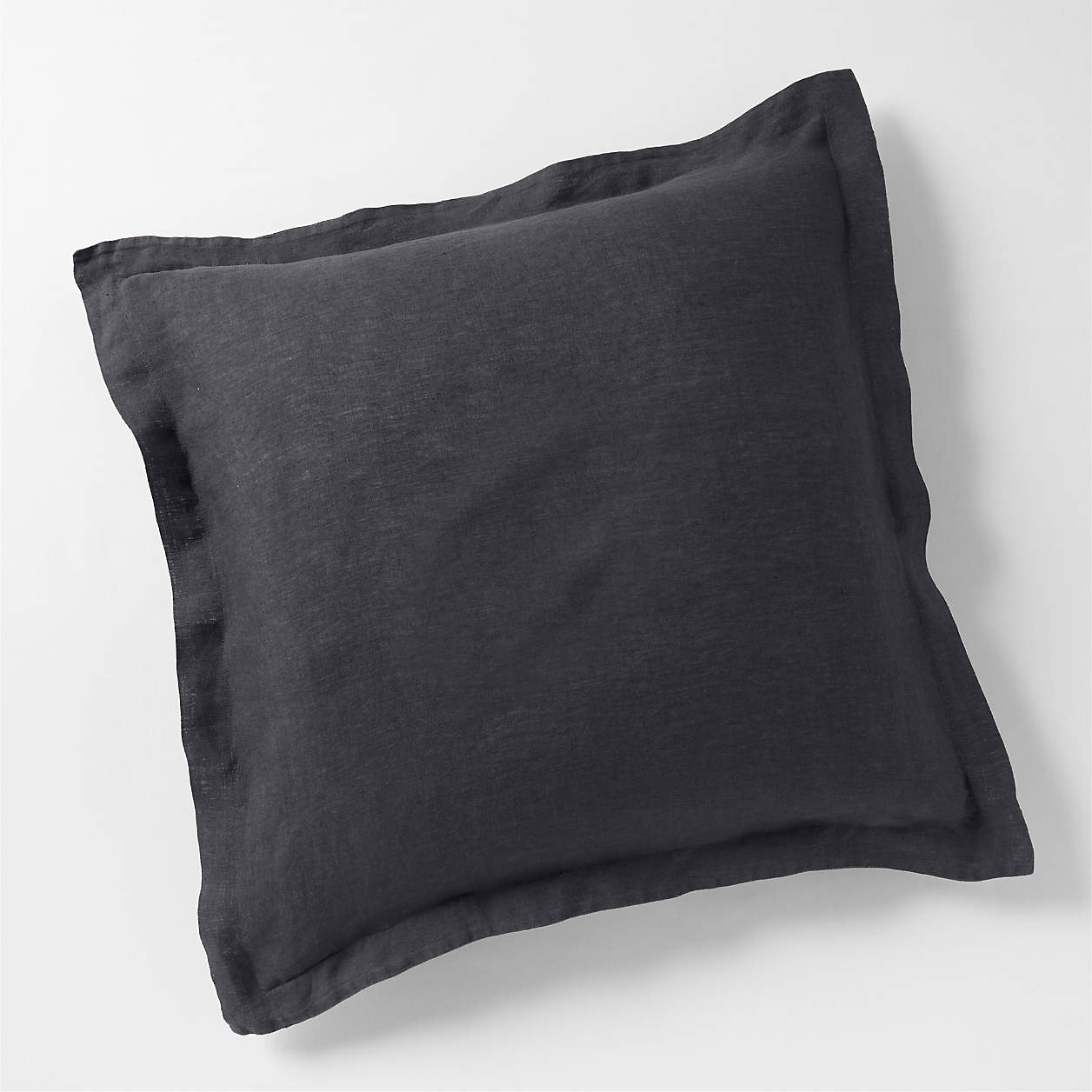 Natural Hemp Fiber Sultry Navy Euro Pillow Sham + Reviews Crate & Barrel