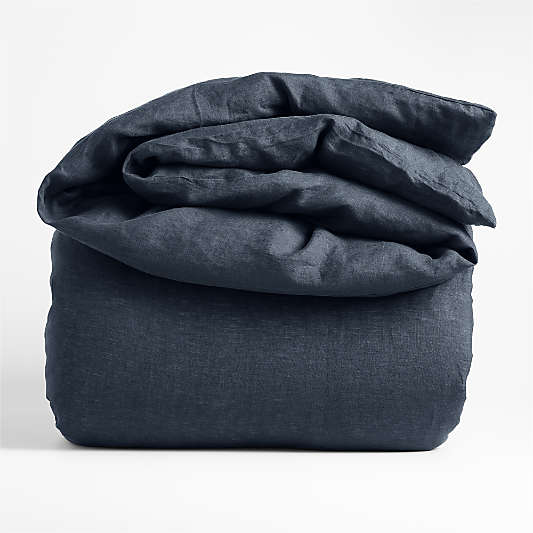 New Natural Hemp Midnight Navy Bedding Set