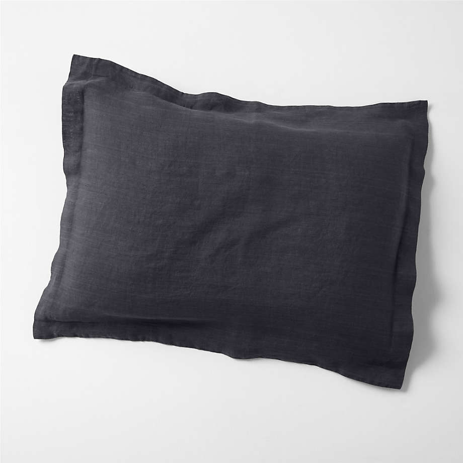 Natural Hemp Fiber Midnight Navy Standard Pillow Sham