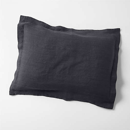 New Natural Hemp Midnight Navy Euro Bed Pillow Sham