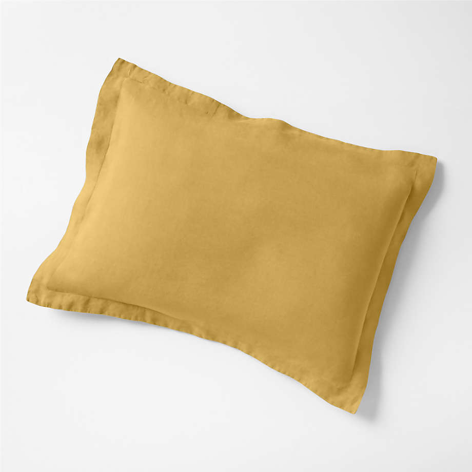 Mustard top pillow shams