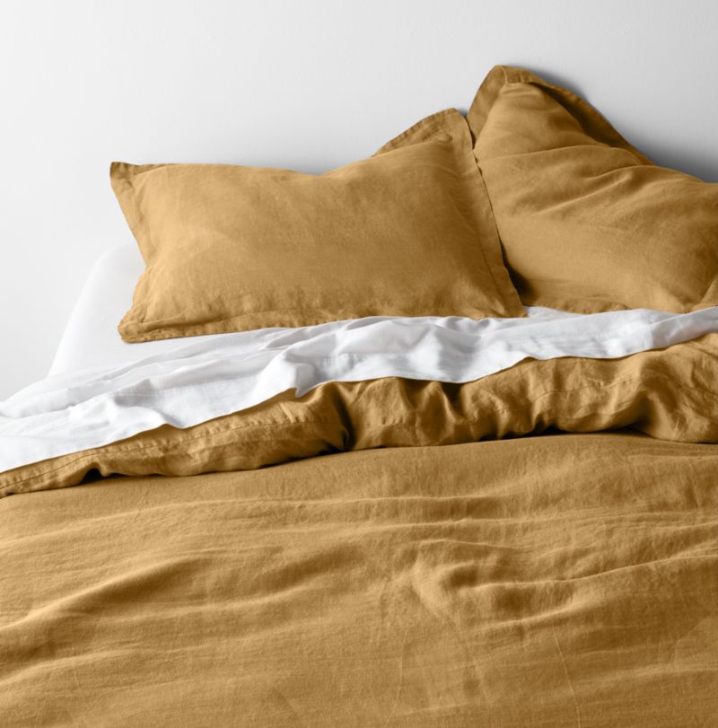 Brulee Brown Natural Hemp Full/Queen Duvet Cover