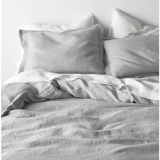 Pewter Grey Natural Hemp Duvet Cover