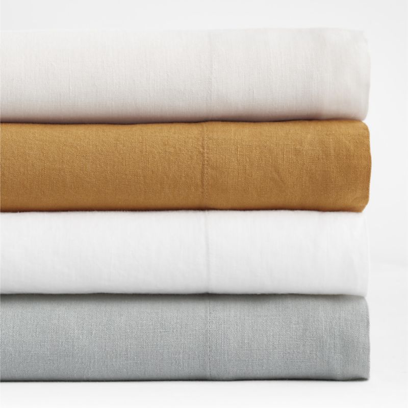 Brulee Brown Natural Hemp Queen Sheet Set