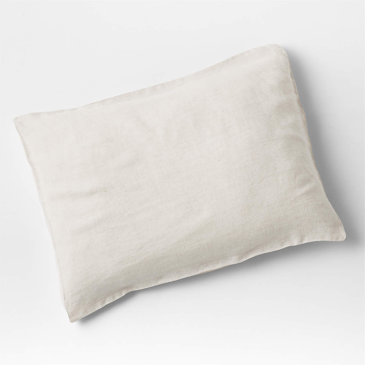 Ivory Grid Natural Hemp Duvet Covers and Pillow Shams Crate & Barrel