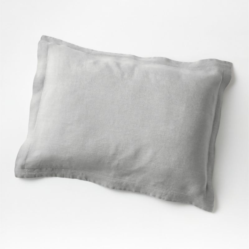 Pewter Grey Natural Hemp Standard Sham