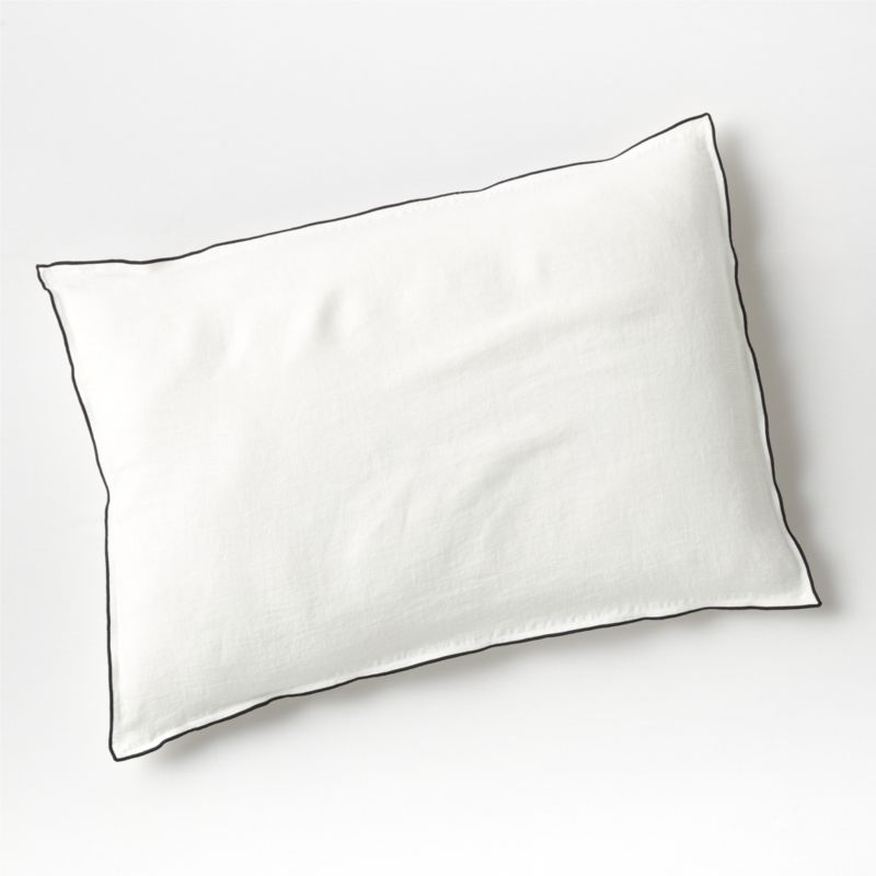 New Natural Hemp Merrow Stitch Crisp White Standard Bed Pillow Sham