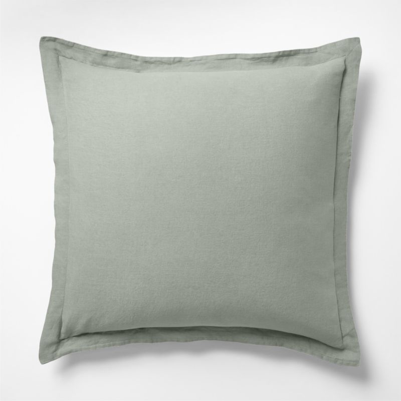 New Natural Hemp Sage Shadow Green Euro Bed Pillow Sham - image 0 of 5