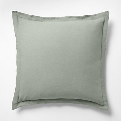 View Aire Natural Hemp Sage Shadow Green Euro Bed Pillow Sham details