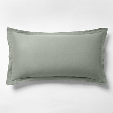 View Aire Natural Hemp Shadow Sage Green King Bed Pillow Sham details