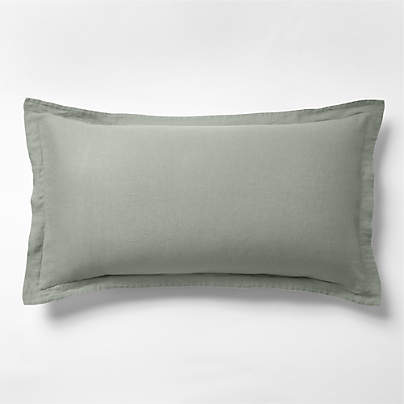 New Natural Hemp Sage Shadow Green King Bed Pillow Sham