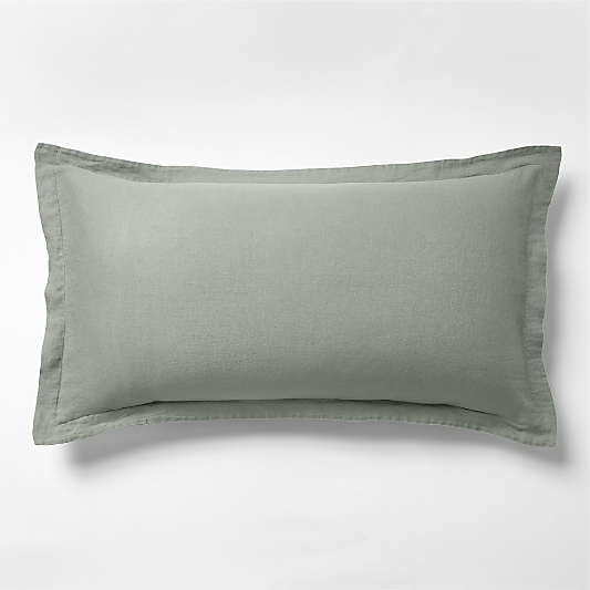 Aire Natural Hemp Shadow Sage Green King Bed Pillow Sham