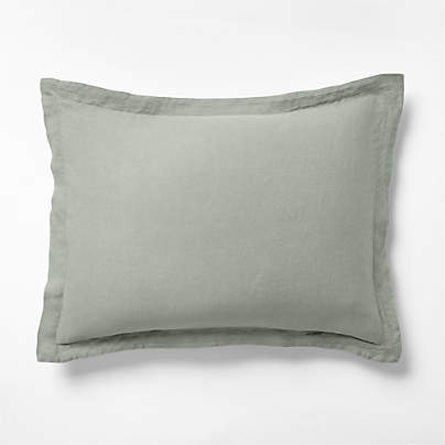 Aire Natural Hemp Shadow Sage Green Standard Bed Pillow Sham