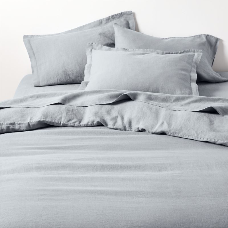 New Natural Hemp Smoke Blue King Duvet Cover - image 0 of 6