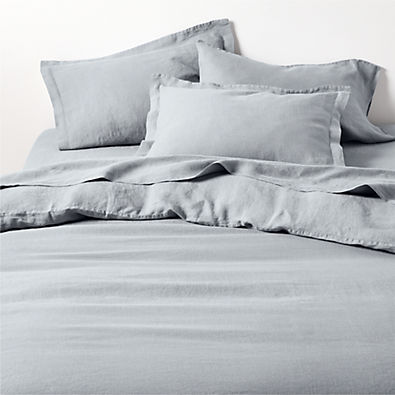 View Aire Natural Hemp Smoke Blue King Duvet Cover details
