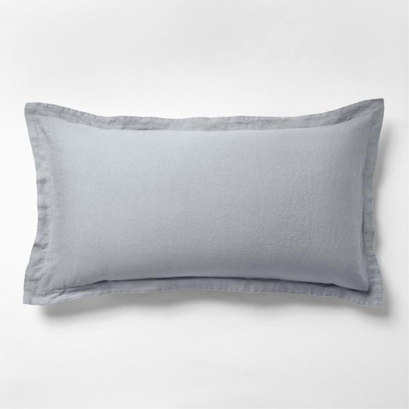 Viewing product image New Natural Hemp Smoke Blue King Bed Pillow Sham - image 1 of 4