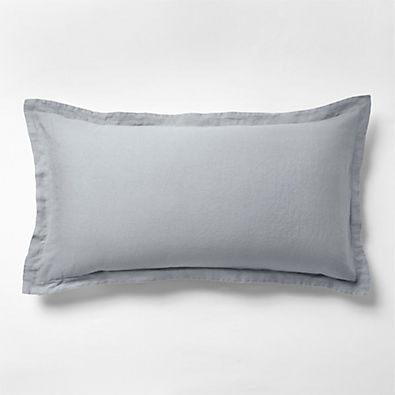 View Aire Natural Hemp Smoke Blue King Bed Pillow Sham details