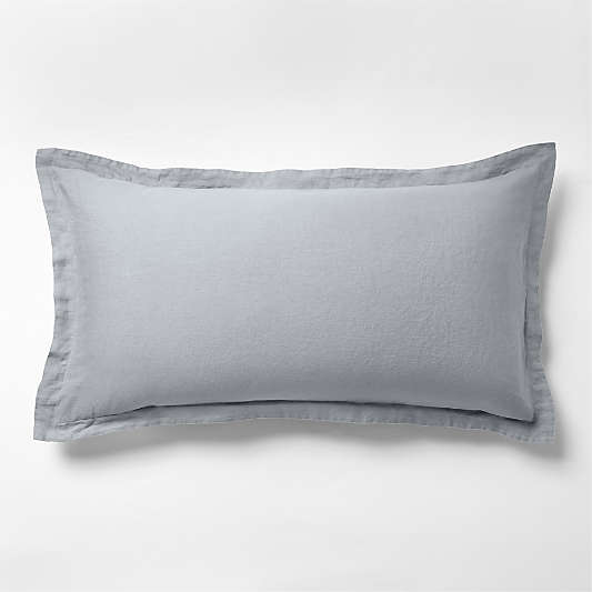 New Natural Hemp Smoke Blue King Bed Pillow Sham