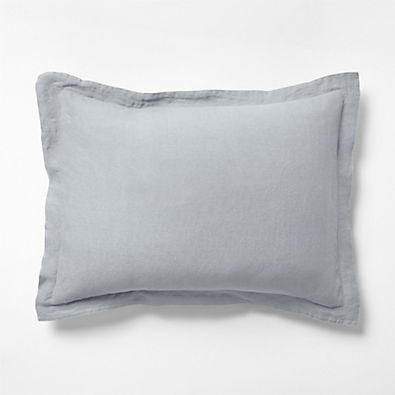 View Aire Natural Hemp Smoke Blue Standard Bed Pillow Sham details