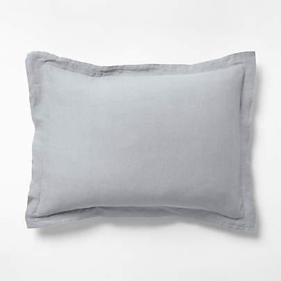 Natural Hemp Smoke Blue Standard Bed Pillow Sham