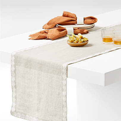 Natural on sale table runner