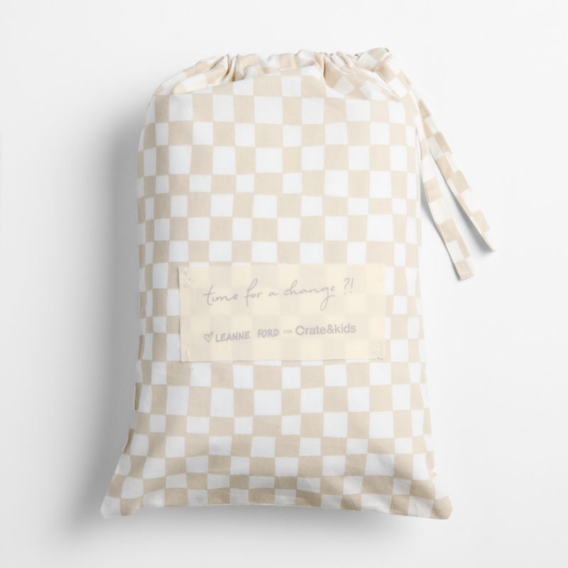 Venice Natural Taupe Organic Cotton Baby Changing Pad Cover by Leanne Ford - image 2 of 3
