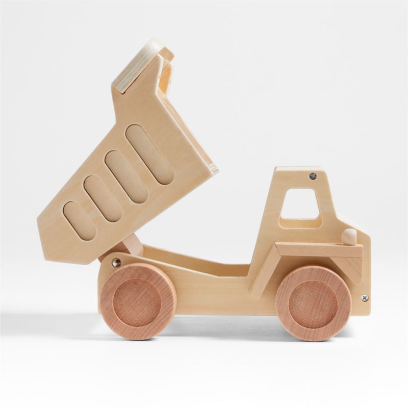 Natural Wood Kids Dump Truck - image 7 of 8