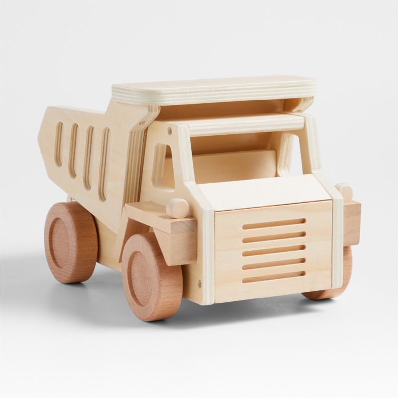 Natural Wood Kids Dump Truck - image 0 of 8