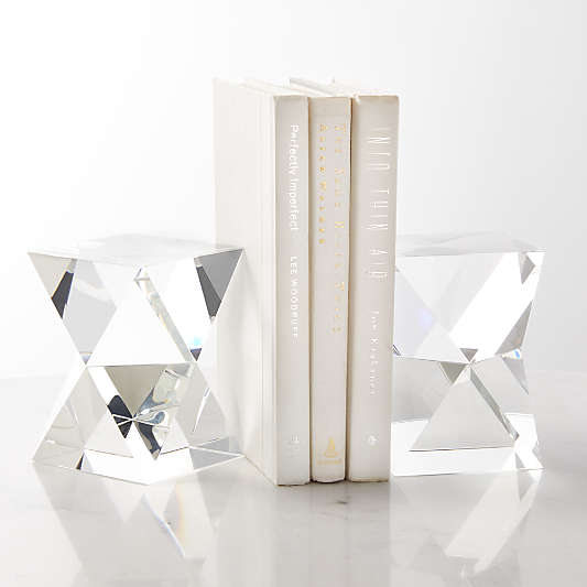 Natalya Crystal Bookends Set of 2