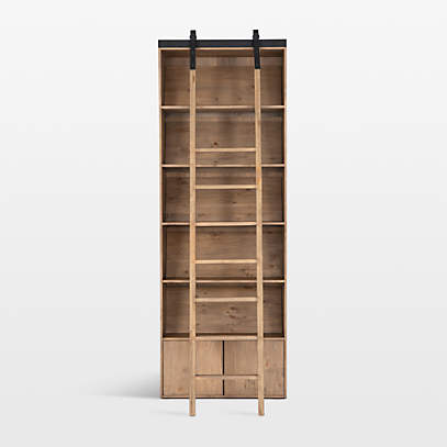 Natasha Solid Pine Wood Bookcase With, Solid Pine Furniture Bookcase
