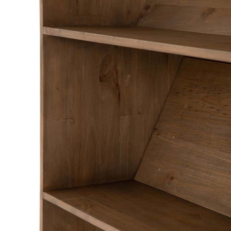 Natasha Solid Pine Wood Bookcase with Shelves