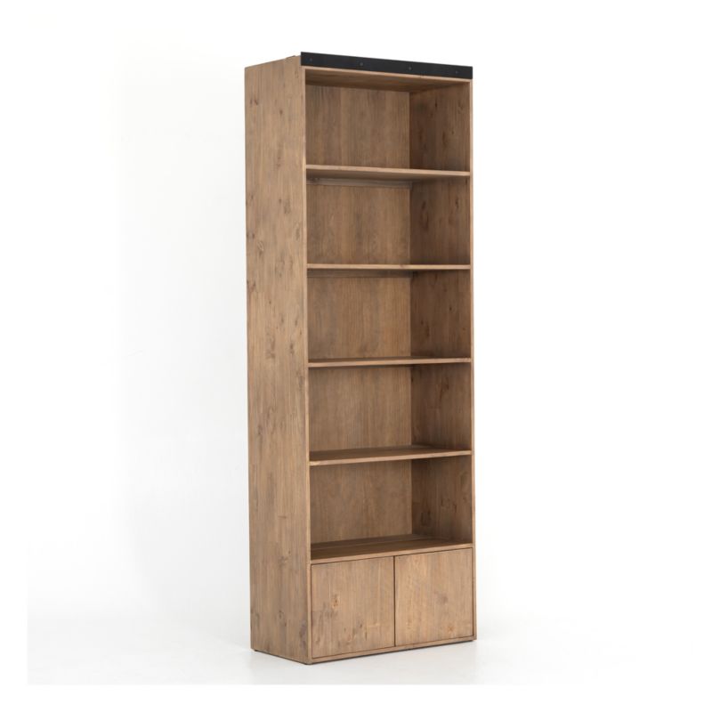 Natasha Solid Pine Wood Bookcase with Shelves