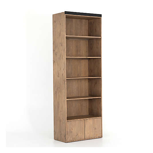 Natasha Solid Pine Wood Bookcase with Shelves