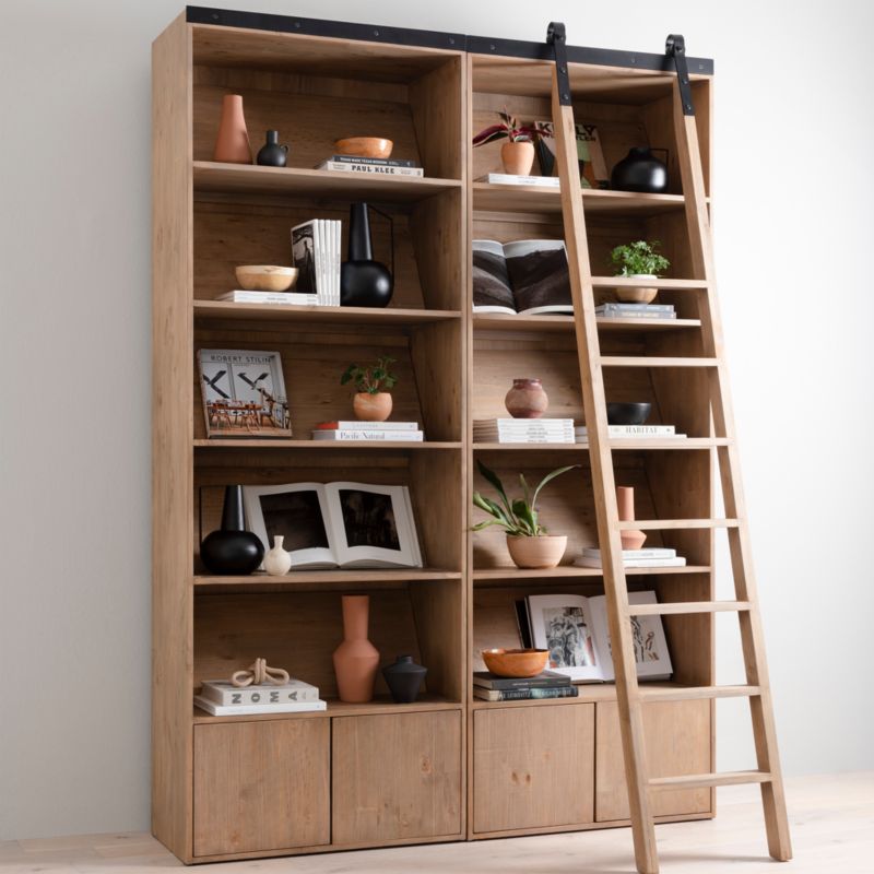 Natasha Solid Pine Wood Bookcase with Shelves