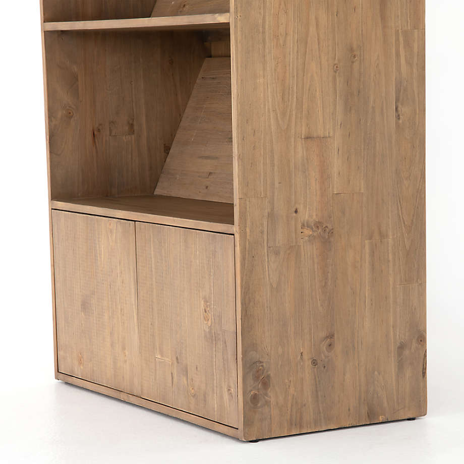 Natasha Solid Pine Wood Bookcase with Shelves | Crate & Barrel
