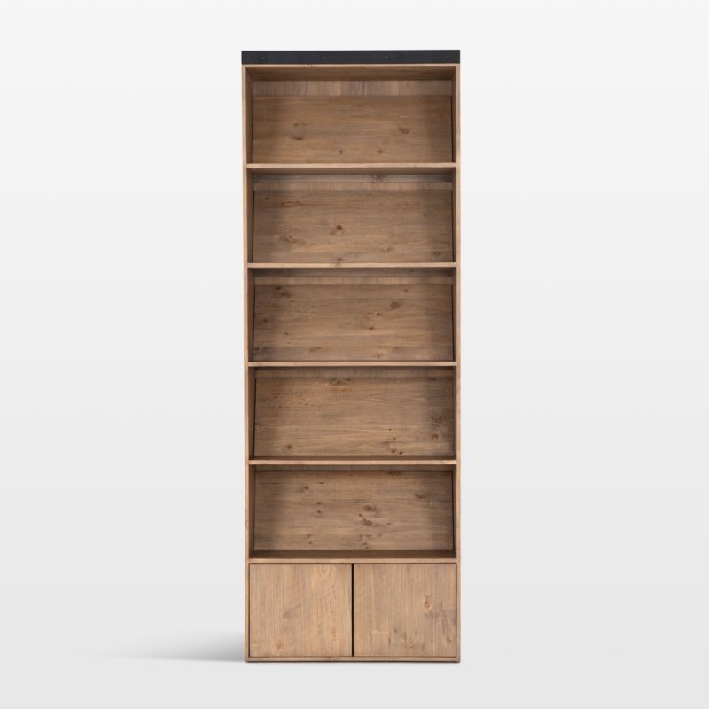 Natasha Solid Pine Wood Bookcase with Shelves