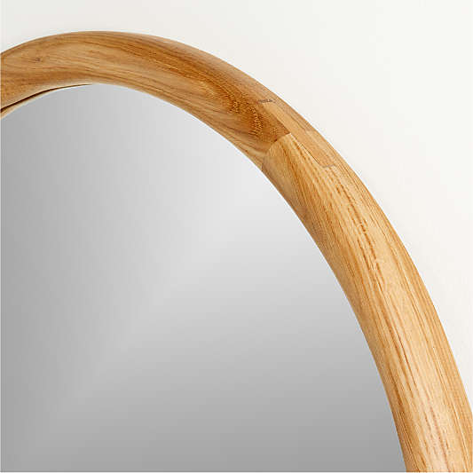 Natia Oak Arch Floor Mirror 30"x70"