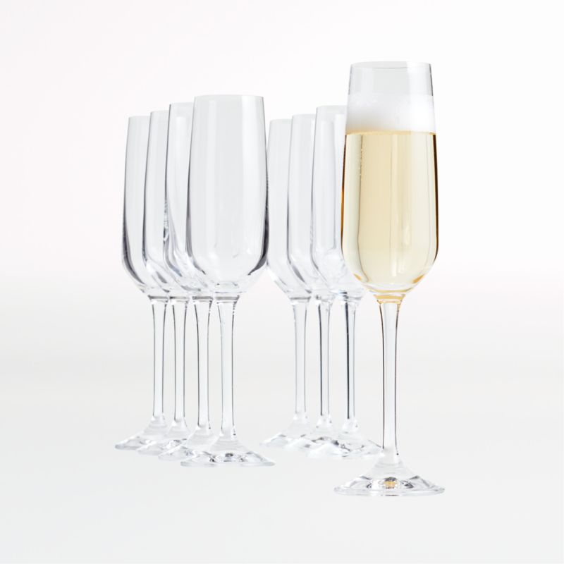 Lunette Iridescent Champagne Glass Flutes, Set of 4 + Reviews