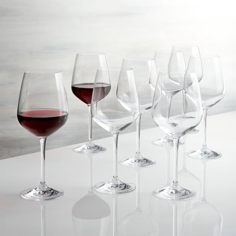 Crate and Barrel, Nattie Red Wine Glass, Set of 4 - Zola