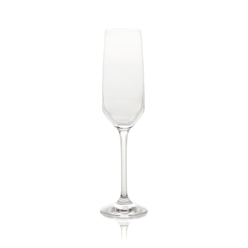 Nattie Champagne Glass Flutes, Set of 8 + Reviews Crate & Barrel