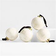 Natural Bone Christmas Tree Ornaments Set of 4