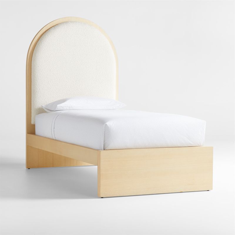 Natural Bridges Kids Twin Light Wood Bed with Arched Headboard