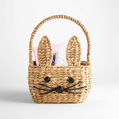 Natural Woven Bunny Kids Easter Basket