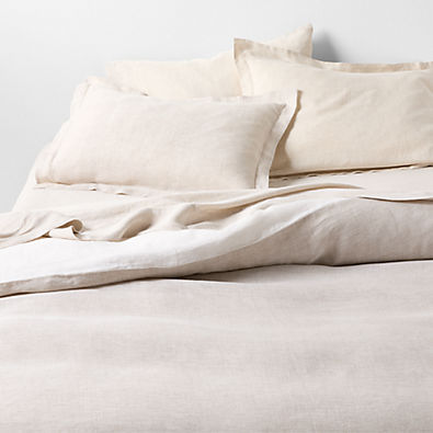 View Aire Natural Hemp Reversible Warm Natural and Ivory Queen Duvet Cover details